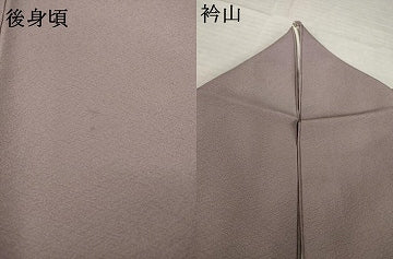 平和屋着物●上質な色無地　梅鼠色　正絹　逸品　AABI3794ck