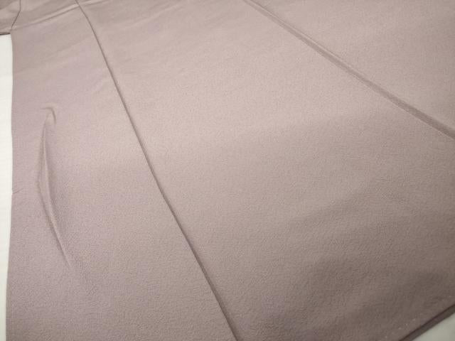 平和屋着物●上質な色無地　梅鼠色　正絹　逸品　AABI3794ck