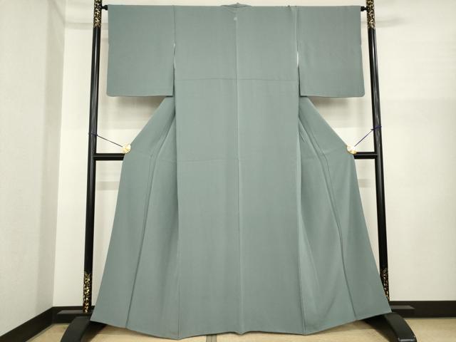 平和屋着物●上質な色無地　豆がら茶色　正絹　逸品　AABI3795ck