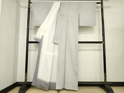 平和屋着物●大変加工の良い総絞り小紋　正絹　逸品　未使用　AABI3797ck