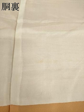 平和屋着物●上質な色無地　流水地紋　小麦色　正絹　逸品　AABI3800ck