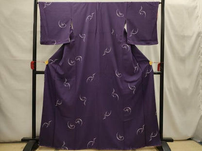 平和屋着物■上質な小紋　鶴　正絹　逸品　AABI3807sx