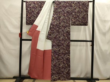平和屋着物■上質な小紋 枝梅文 正絹 逸品 AABI3808sx