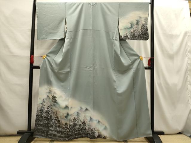 平和屋着物■訪問着 風景文 暈し染め 正絹 逸品 AABI3811sx