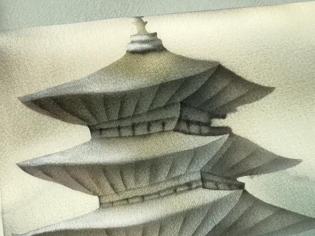 平和屋着物■訪問着 風景文 暈し染め 正絹 逸品 AABI3811sx