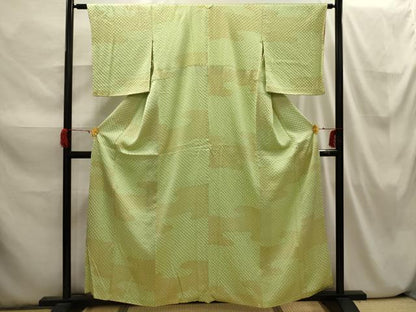 平和屋着物■上質な小紋 総絞り 霞文 正絹 逸品 AABI3812sx