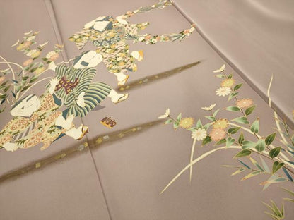 平和屋着物■豪華色留袖 作家物 童子 金銀彩 正絹 逸品 AABI3813sx