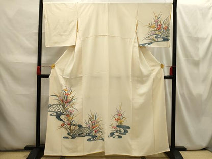 平和屋着物■訪問着 流水花籬文 正絹 逸品 AABI3814sx