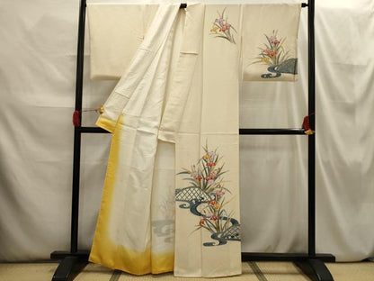 平和屋着物■訪問着 流水花籬文 正絹 逸品 AABI3814sx
