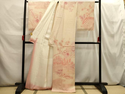 平和屋着物■訪問着 総絞り 花籬文 正絹 逸品 AABI3816sx