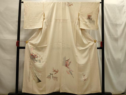 平和屋着物■訪問着 地紙花文 金彩 正絹 逸品 AABI3818sx