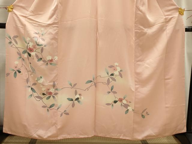 平和屋着物■訪問着 花鳥文 暈し染め 正絹 逸品 AABI3823sx