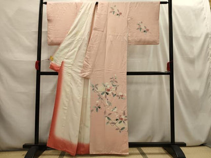 平和屋着物■訪問着 花鳥文 暈し染め 正絹 逸品 AABI3823sx