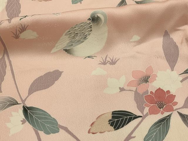 平和屋着物■訪問着 花鳥文 暈し染め 正絹 逸品 AABI3823sx