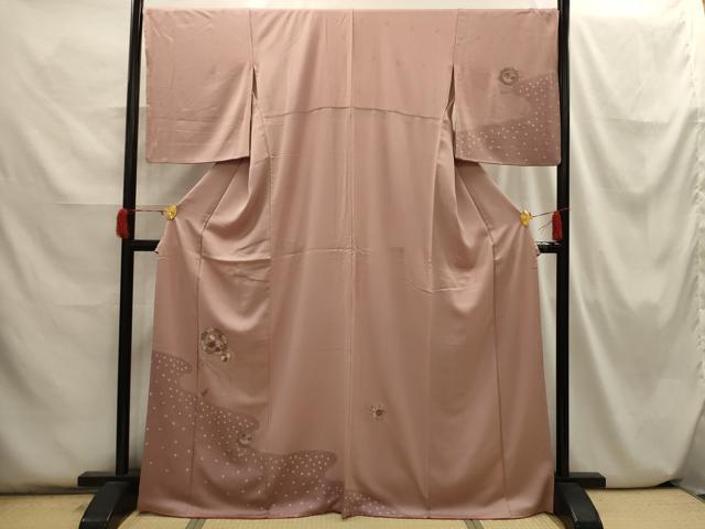 平和屋着物■訪問着 刺繍 花鏡裏文 金糸 正絹 逸品 AABI3826sx