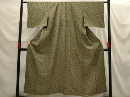 平和屋着物■上質な小紋 家内安全 幸運招来 反端付き 丹後ちりめん 正絹 逸品 AABI3827sx