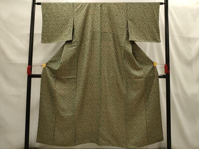 平和屋着物■上質な小紋 家内安全 幸運招来 反端付き 丹後ちりめん 正絹 逸品 AABI3827sx