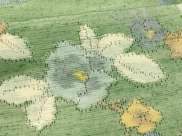 平和屋着物■上質な紬 舞花文 正絹 逸品 AABI3831sx