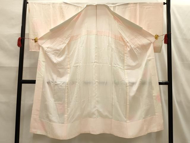 平和屋着物■長襦袢 無双仕立て 鬘帯花文 暈し染め 正絹 逸品 AABI3833sx