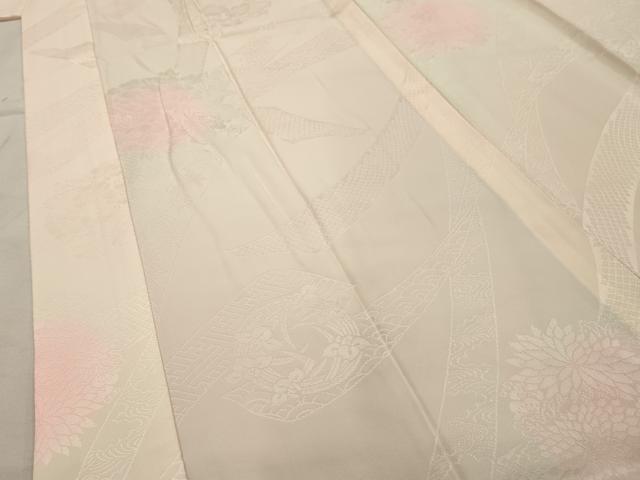平和屋着物■長襦袢 無双仕立て 鬘帯花文 暈し染め 正絹 逸品 AABI3833sx