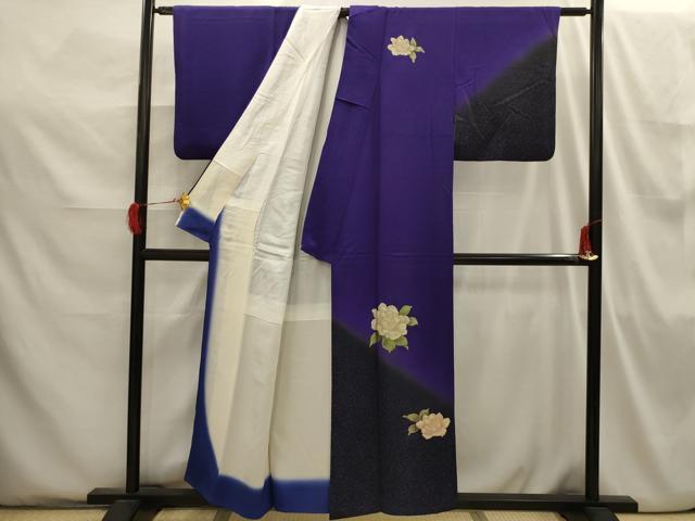 平和屋着物■訪問着 草花文 暈し染め 正絹 逸品 AABI3839sx