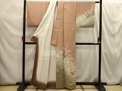 平和屋着物■訪問着 駒刺繍 雪輪花文 暈し染め 金彩 三越扱い 正絹 逸品 AABI3841sx