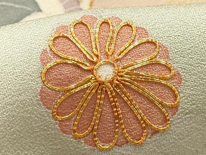 平和屋着物■訪問着 駒刺繍 雪輪花文 暈し染め 金彩 三越扱い 正絹 逸品 AABI3841sx