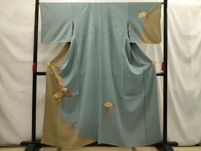 平和屋着物■訪問着 地紙花文 正絹 逸品 AABI3842sx