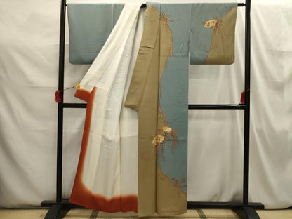 平和屋着物■訪問着 地紙花文 正絹 逸品 AABI3842sx