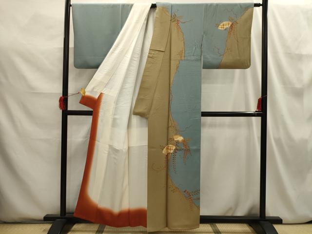 平和屋着物■訪問着 地紙花文 正絹 逸品 AABI3842sx