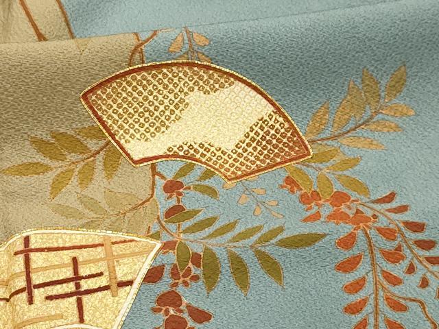 平和屋着物■訪問着 地紙花文 正絹 逸品 AABI3842sx