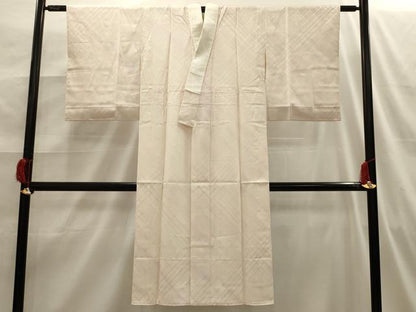 平和屋着物■長襦袢 無双仕立て 変わり格子 暈し染め 正絹 逸品 AABI3845sx