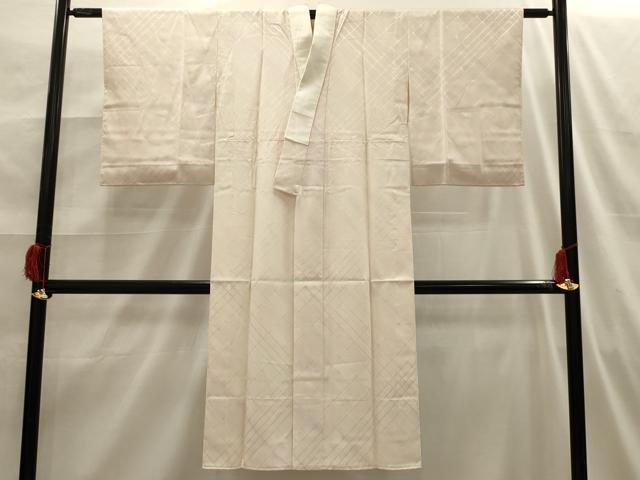 平和屋着物■長襦袢 無双仕立て 変わり格子 暈し染め 正絹 逸品 AABI3845sx