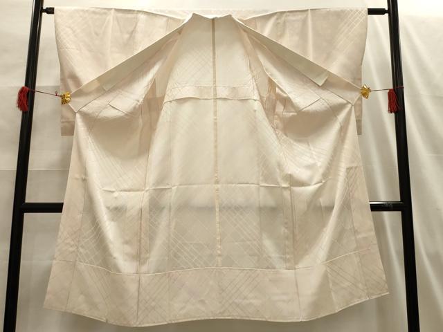 平和屋着物■長襦袢 無双仕立て 変わり格子 暈し染め 正絹 逸品 AABI3845sx