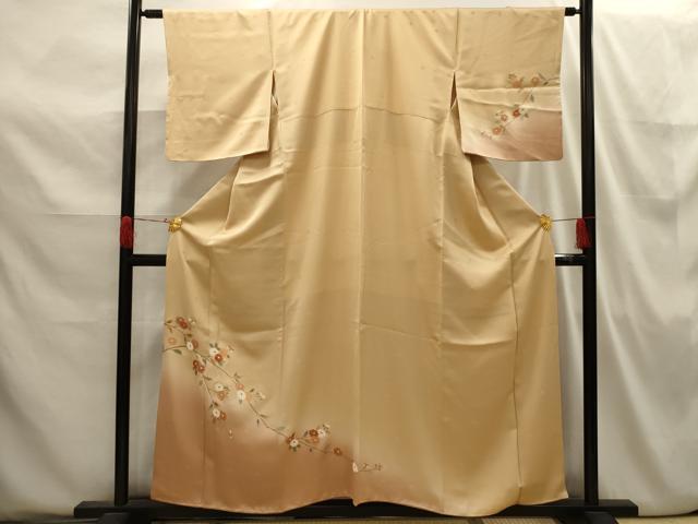 平和屋着物■訪問着　枝花文　暈し染め　金彩　正絹　逸品　AABI3847sx