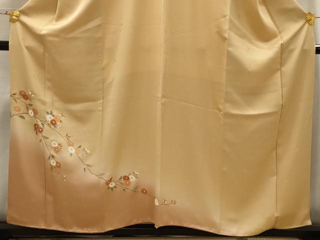 平和屋着物■訪問着　枝花文　暈し染め　金彩　正絹　逸品　AABI3847sx