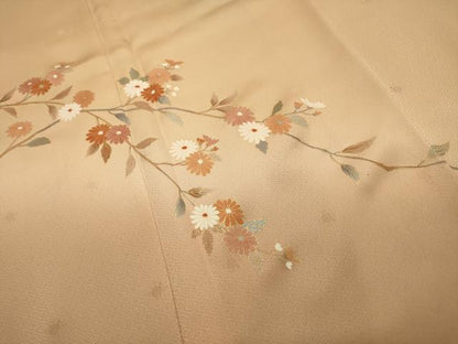 平和屋着物■訪問着　枝花文　暈し染め　金彩　正絹　逸品　AABI3847sx