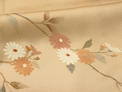 平和屋着物■訪問着　枝花文　暈し染め　金彩　正絹　逸品　AABI3847sx