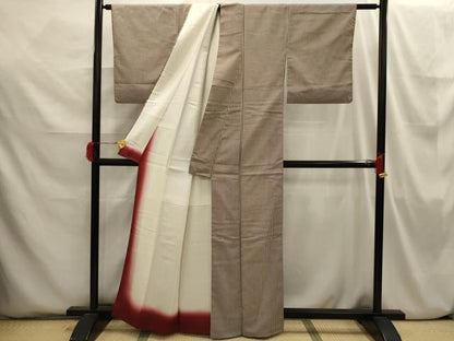 平和屋着物■上質な小紋　間道　正絹　逸品　AABI3850sx
