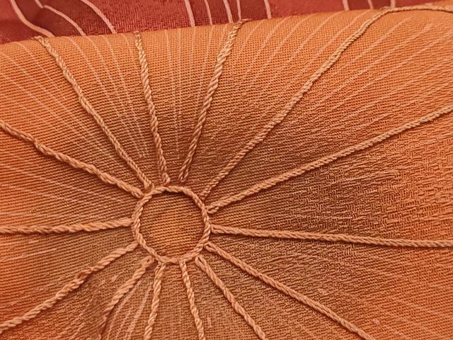 平和屋着物■訪問着　刺繍　草花文　正絹　逸品　AABI3854sx