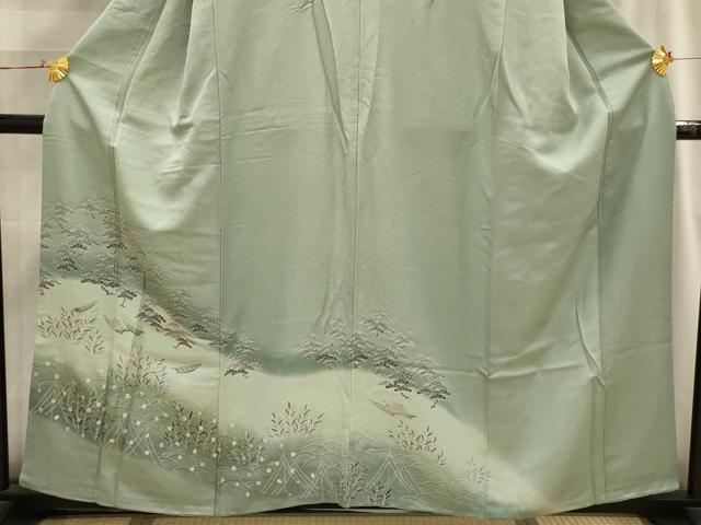 平和屋着物●訪問着　作家物　浜松風景文　正絹　逸品　AABF9130cs 平和屋着物○訪問着 作家物 浜松風景文 正絹 逸品 AABF9130cs