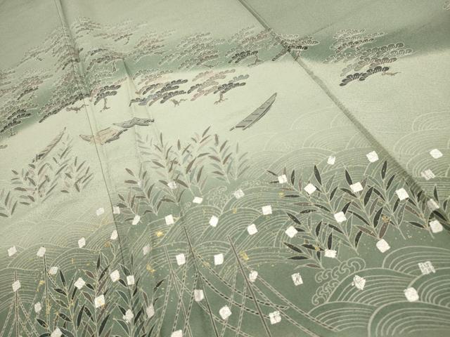 平和屋着物●訪問着　作家物　浜松風景文　正絹　逸品　AABF9130cs 平和屋着物○訪問着 作家物 浜松風景文 正絹 逸品 AABF9130cs 【公式通販】
