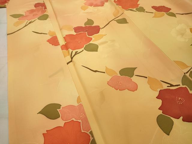 平和屋着物●上質な小紋　地紋起こし　枝花文　暈し染め　正絹　逸品　AABG8008cs 平和屋着物□上質な小紋 地紋起こし 枝花文 正絹 逸品 BAAW9577hj