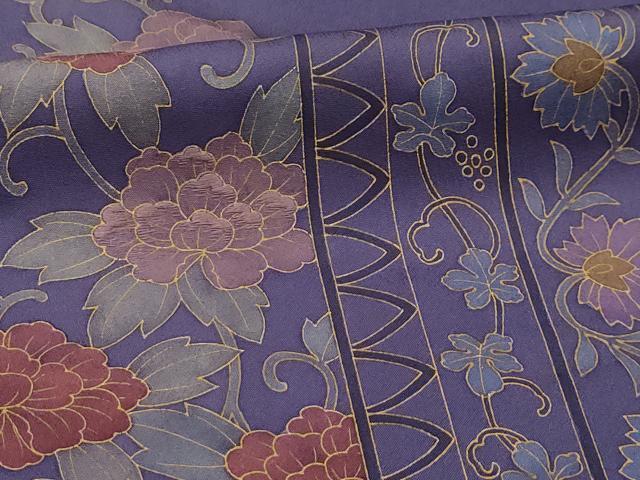 平和屋着物■訪問着 刺繍 花唐草文 金彩 正絹 逸品 AABI3867sx