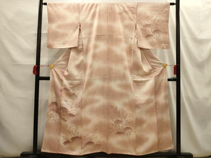 平和屋着物■訪問着　枝花文　暈し染め　金彩　正絹　逸品　AABI3869sx