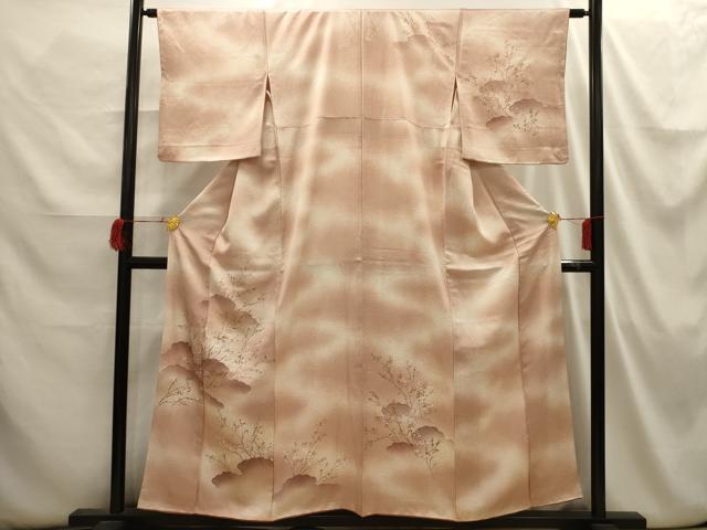平和屋着物■訪問着　枝花文　暈し染め　金彩　正絹　逸品　AABI3869sx