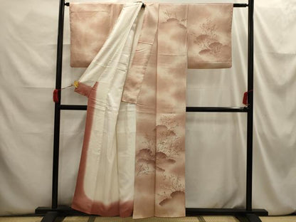 平和屋着物■訪問着　枝花文　暈し染め　金彩　正絹　逸品　AABI3869sx