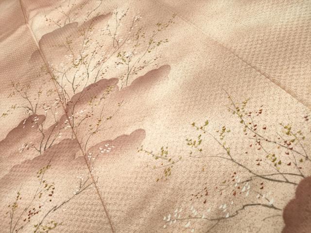 平和屋着物■訪問着　枝花文　暈し染め　金彩　正絹　逸品　AABI3869sx