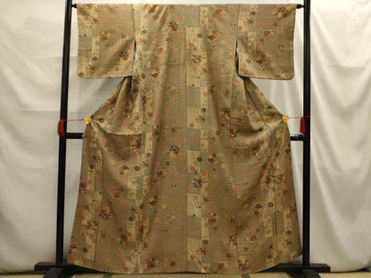 平和屋着物■上質な小紋 花丸文 正絹 逸品 AABI3872sx