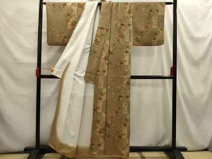 平和屋着物■上質な小紋 花丸文 正絹 逸品 AABI3872sx